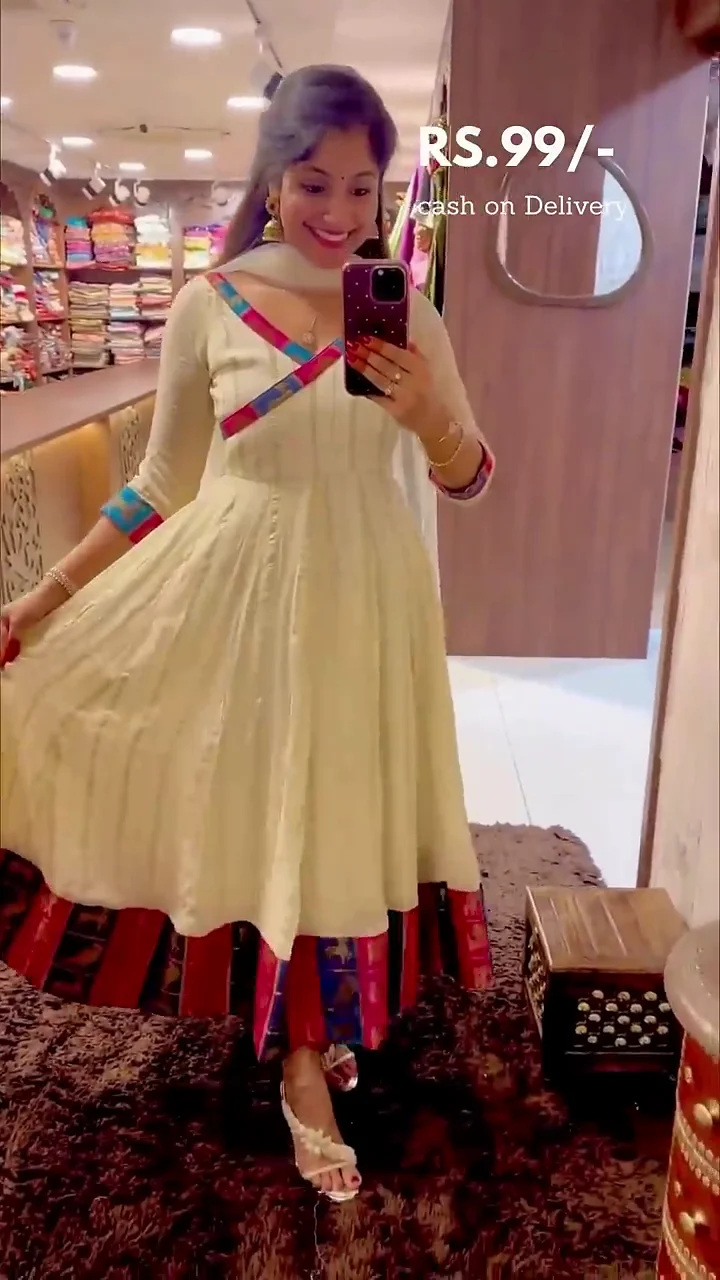 Off-White Designer Anarkali Suit Set with Intricate Embroidery and Traditional Borders – Perfect Ethnic Wear for Weddings, Festivals, and Special Occasions